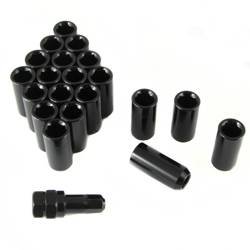 Set of BLACK LONG imbus lug nuts M12x1,25 + Key