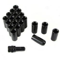 Set of BLACK LONG imbus lug nuts M12x1,5 + Key