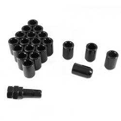 Set of BLACK imbus lug nuts M12x1,25 + Key