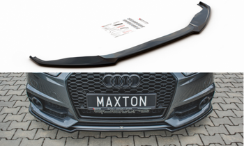 Splitter przedni Maxton Audi S6 / A6 S-Line C7 FL (czarny połysk)