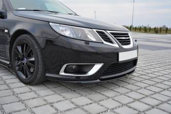 Splitter przedni Maxton Saab 9-3 Aero MK2 Polift (czarny połysk)