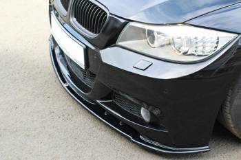 Splitter przedni Maxton V1 BMW 3 E91 M-Pack Polift (czarny połysk)