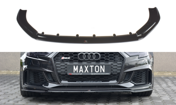 Splitter przedni Maxton V2 Audi RS3 8V FL Sportback (czarny mat)