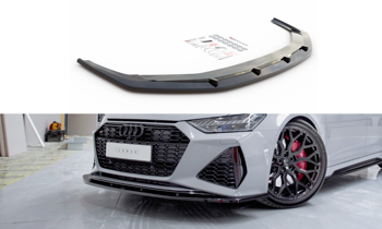 Splitter przedni Maxton V2 Audi RS6 C8 (czarny połysk)