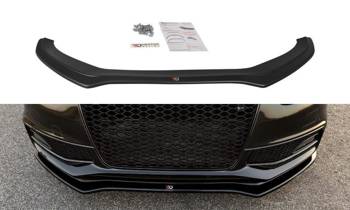 Splitter przedni Maxton V2 Audi S4 B8 FL (czarny połysk)