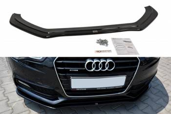 Splitter przedni Maxton V2 Audi S5 / A5 S-Line 8T FL (czarny połysk)