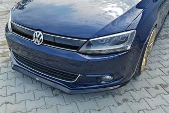 Splitter przedni Maxton V2 Volkswagen Jetta MK6 Sedan Przedlift (czarny połysk)