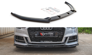 Splitter przedni Maxton V3 Audi S3 / A3 S-Line 8V Facelift (czarny połysk)