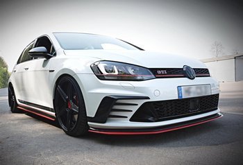 Splitter przedni Maxton Volkswagen Golf MK7 GTI Clubsport (czerwony)