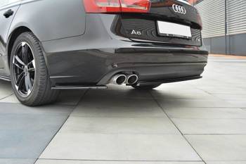 Splittery tylne boczne Maxton Audi A6 C7 Avant (czarny połysk)